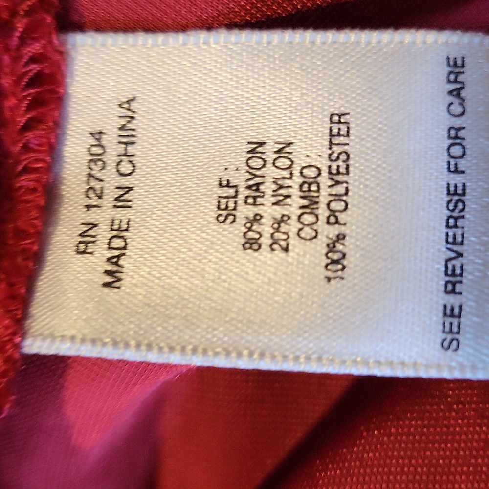 John Mark Scarlet Velvet Button Down Blouse - Picture 7 of 8